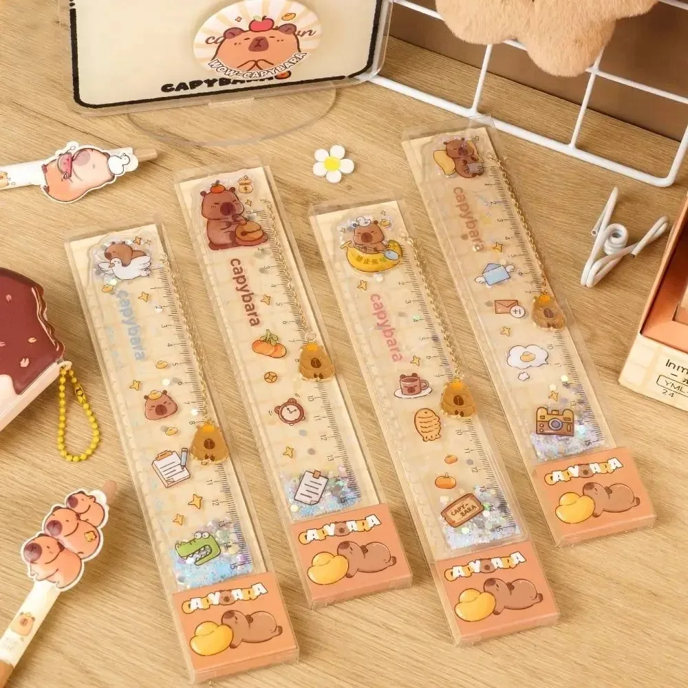 

Новая линейка-транспортир «Капибара» 15 см с подвеской, мультяшная, с эффектом зыбучих песков, для рисования