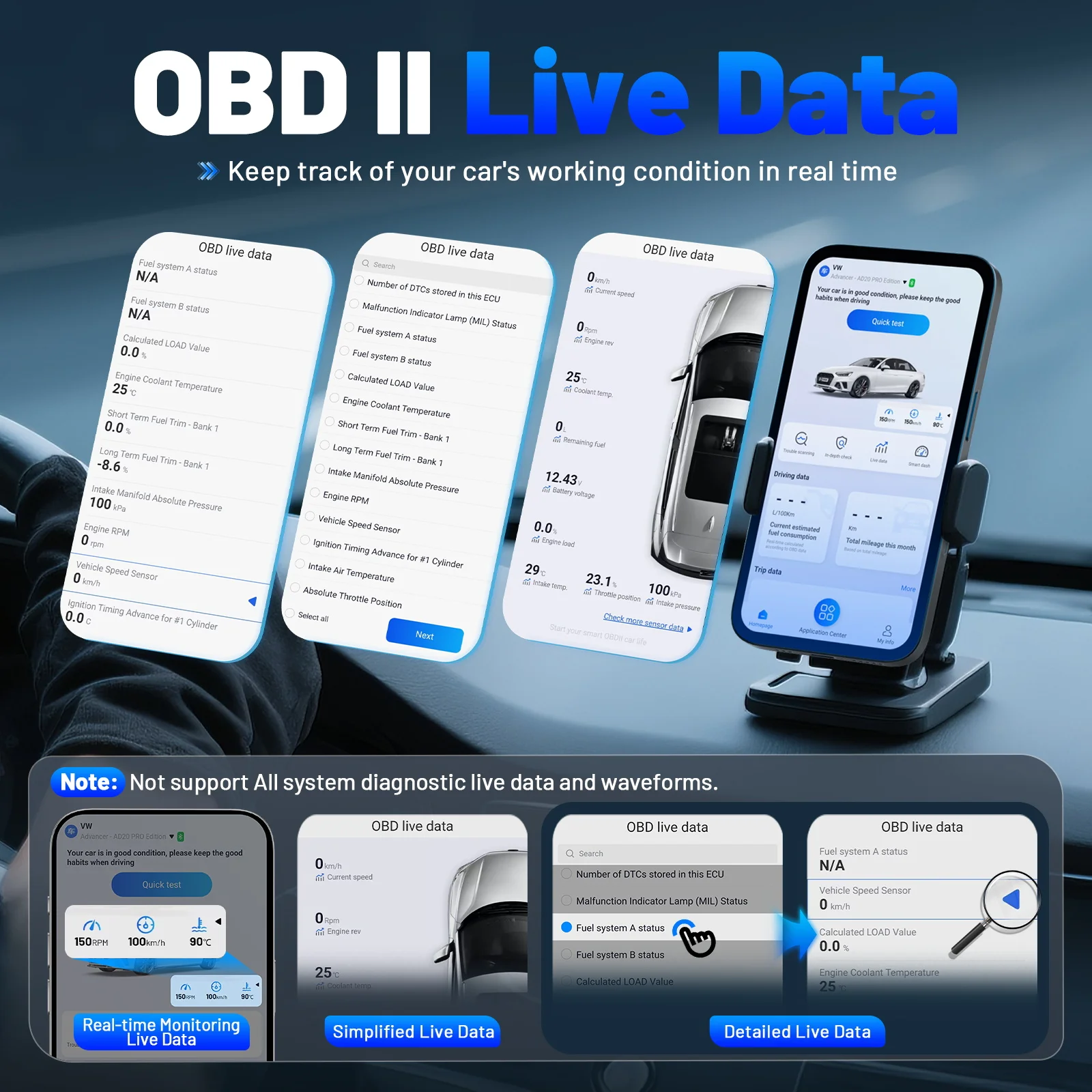 XTOOL AD20Pro AD20 MINI Obd2 الماسح الضوئي جميع أدوات تشخيص النظام إعادة تعيين الزيت قارئ رمز الخدمة PK ELM327 تحديثات مجانية مدى الحياة #4