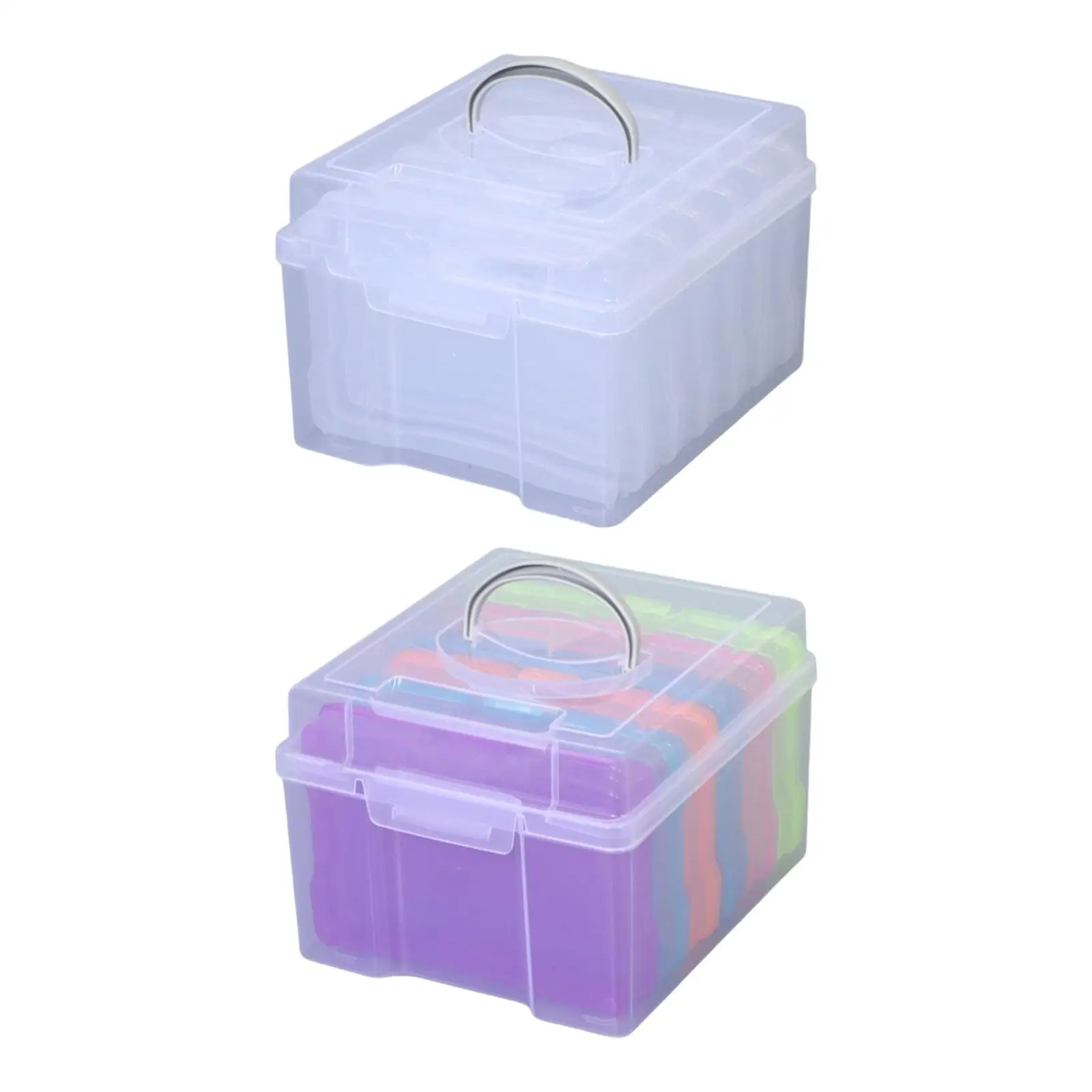 Photo Storage Box Card Storage Case with Handle Craft Storage Box for Greeting Cards