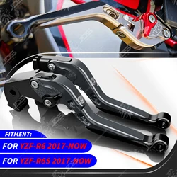 JDSTUNING For Yamaha YZF-R6/YZF-R6S 2017-NOW Clutch Lever Brake Lever Set Adjustable Folding Handle Levers Accessories Parts