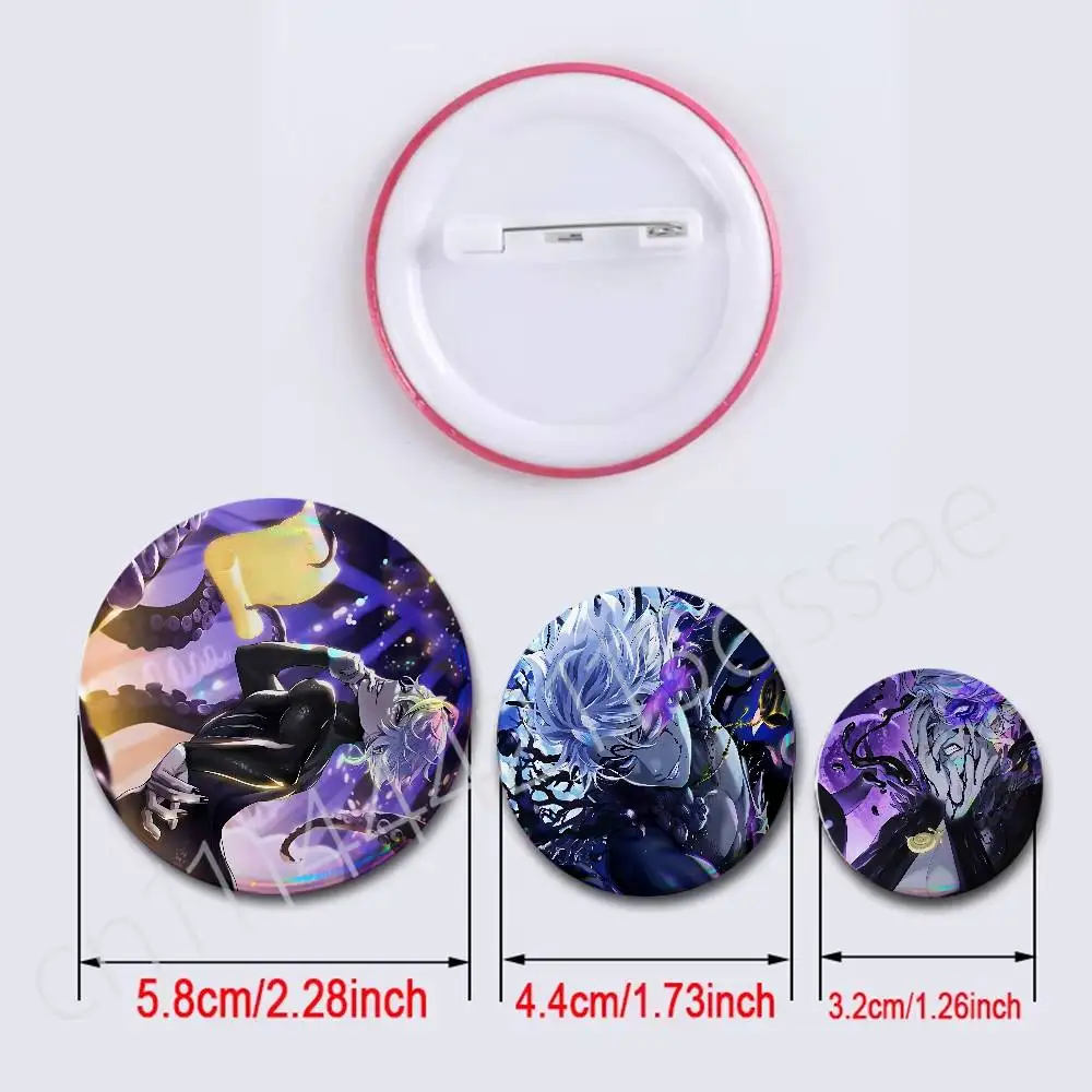 For Twisted Wonderland Floyd Leech 75mm Button Pins Handmade Brooches for Clothes Backpack Decoration Cartoon Badge