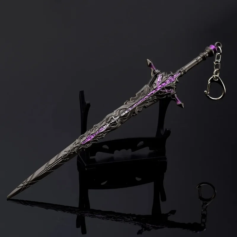 In Stock 21cm Final Game Peripheral Omega Sword FF 15 Noctis Lucis Caelum Metal Weapon Keychain Model Collection Decro for Gifts