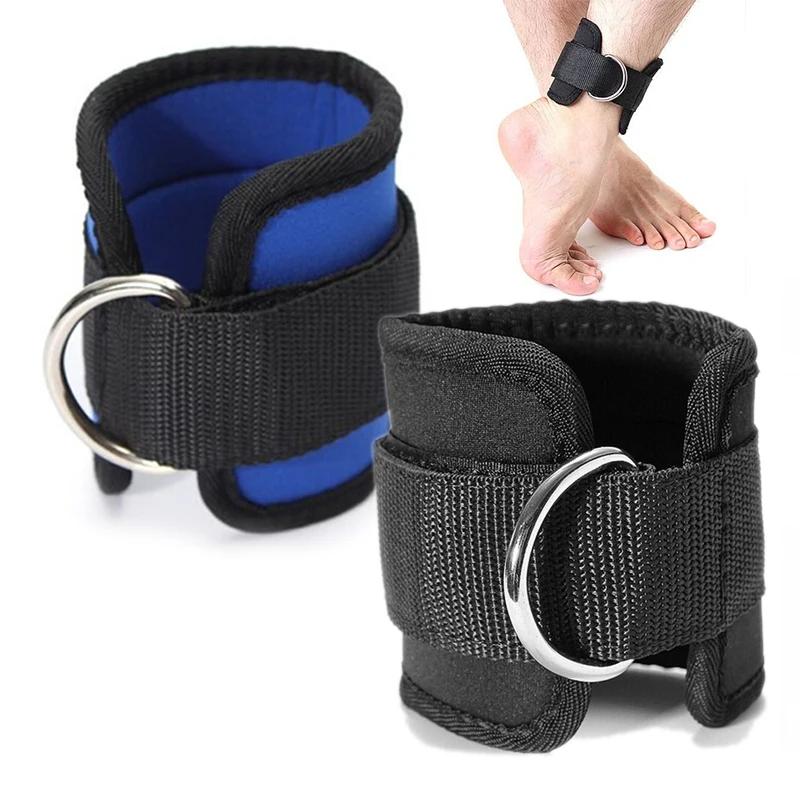 

1Pc Fitness Adjustable D-Ring Ankle Straps Foot Support Ankle Protector Gym Leg Pulley With Buckle Sports Feet Guard