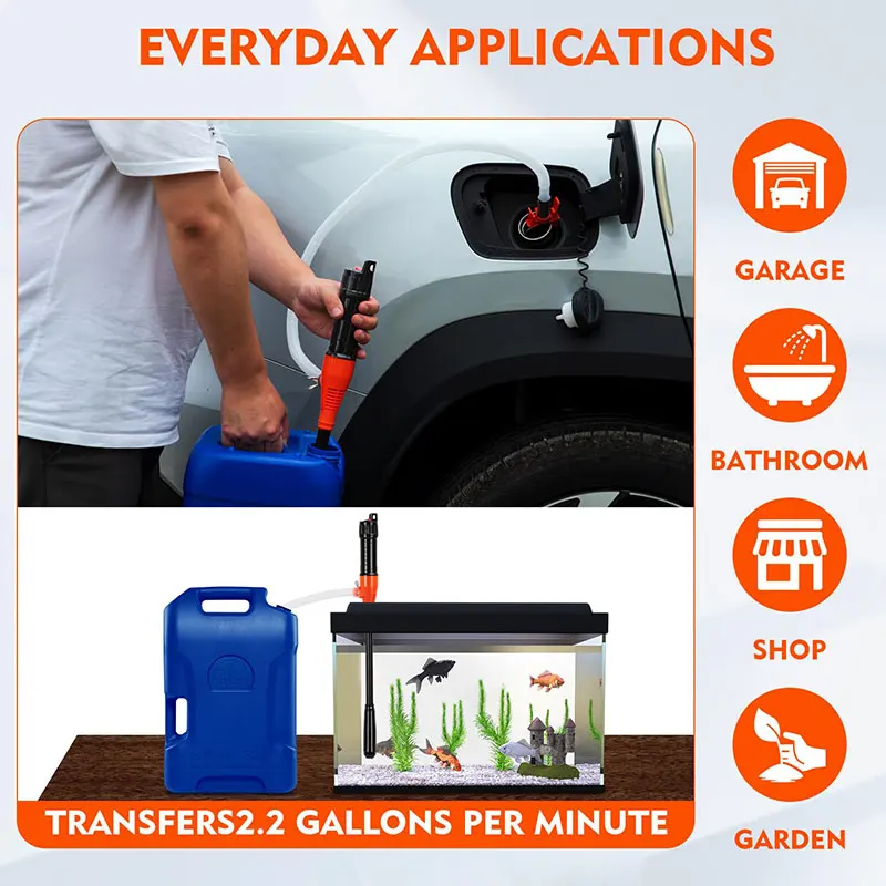

Electric Oil Pump Liquid Transfer Pump Powered Fuel Transfer Pump Outdoor Vehicle Fuel Gas Transfer Suction Pumps Accessories