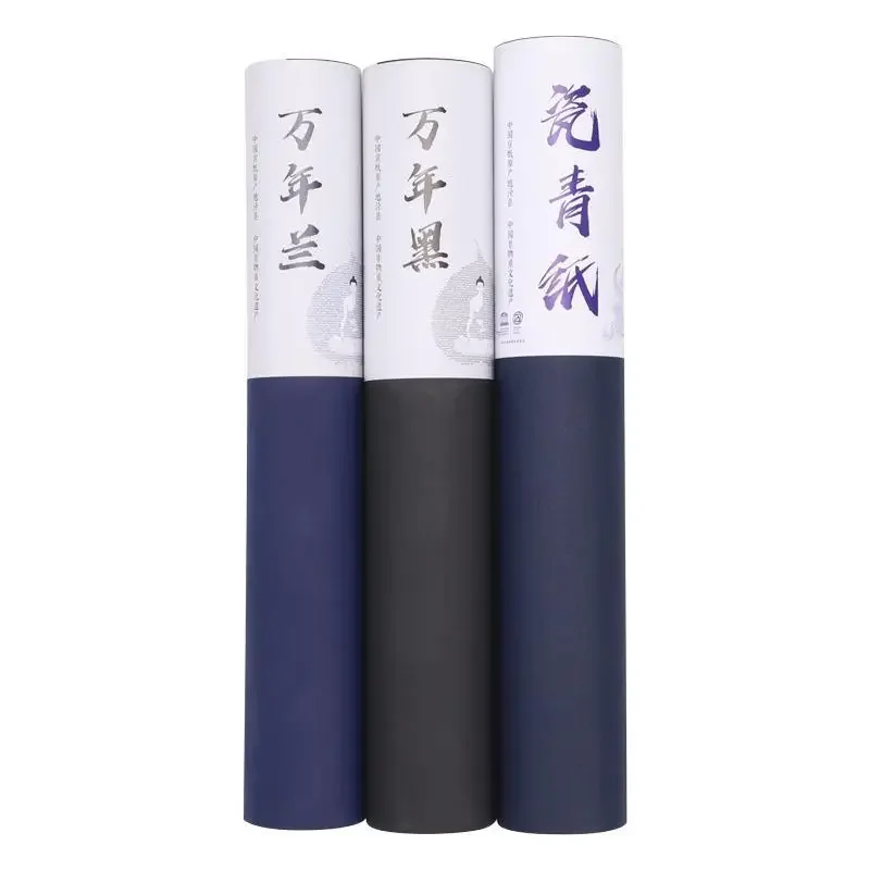 Chinese Batik Rice Paper Rolling Calligraphy Drawing Xuan Paper Black Blue Batik Half Ripe Xuan Papier Papel De Arroz Decoupage