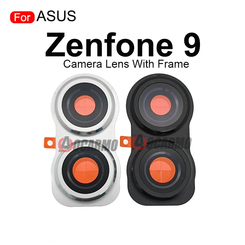 For ASUS Zenfone 9 Rear Back Camera Lens With Frame Replacement Parts