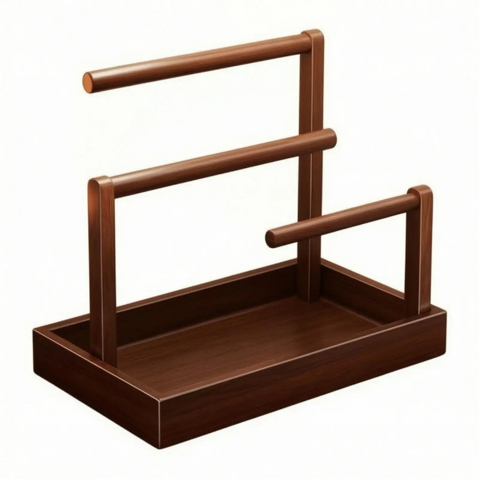 Tabletop Hairband Holder Rack Wood Jewelry Organizer with Velvet Base for Necklaces Bracelets Earrings Storage