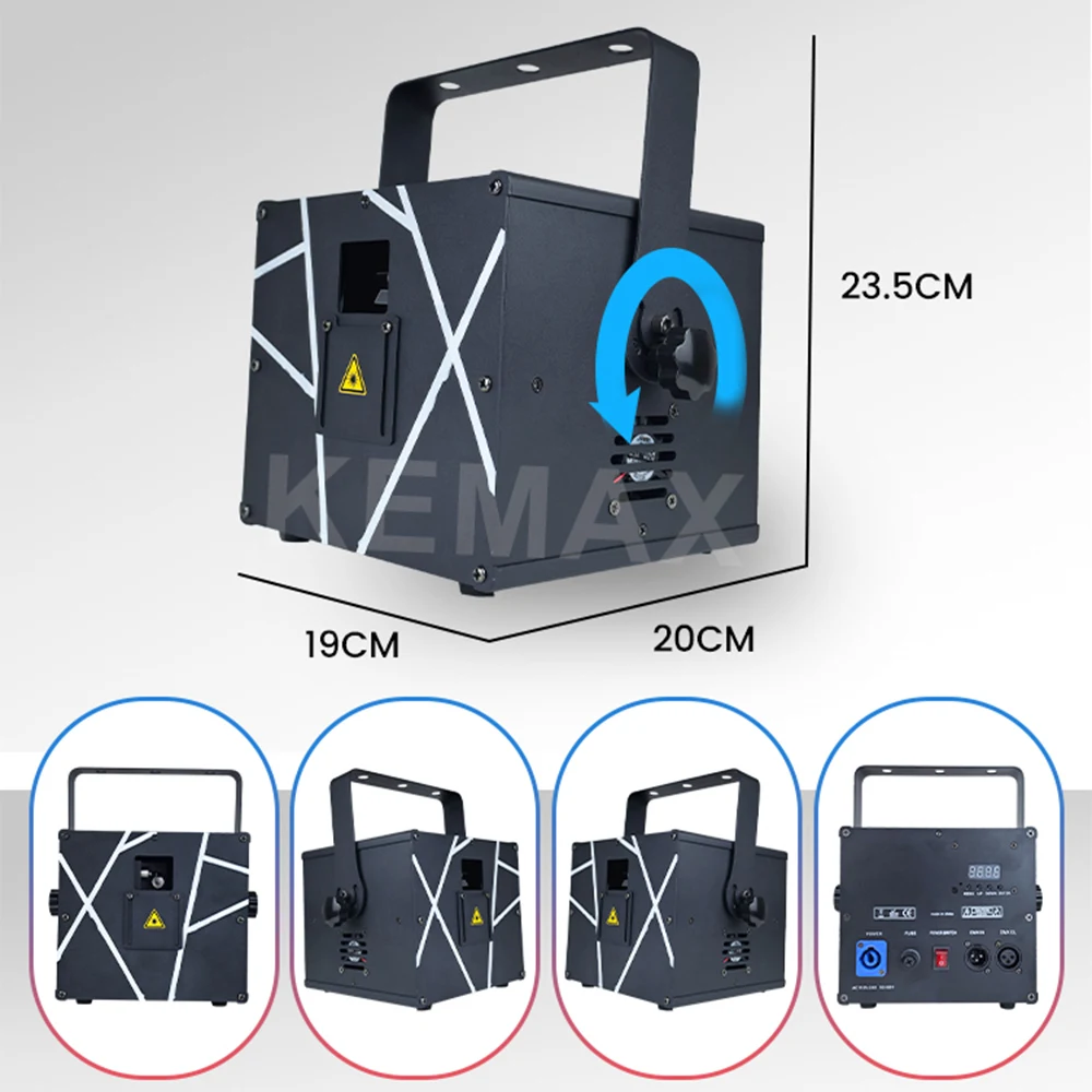 Bluetooth DJ Laser Light 3W 4W 5W RGB DMX Wireless Laser Cube APP 3D Animation Projector DIY Disco Party Light For Wedding Stage - Image 4