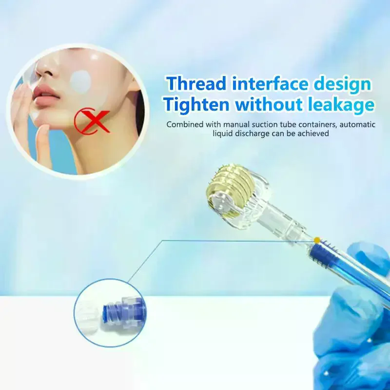 Microneedle Roller Stamp Microneedle 0.25mm For Applying Serum Beard Growth Scalp Hair Facial Beauty Skincare Tool