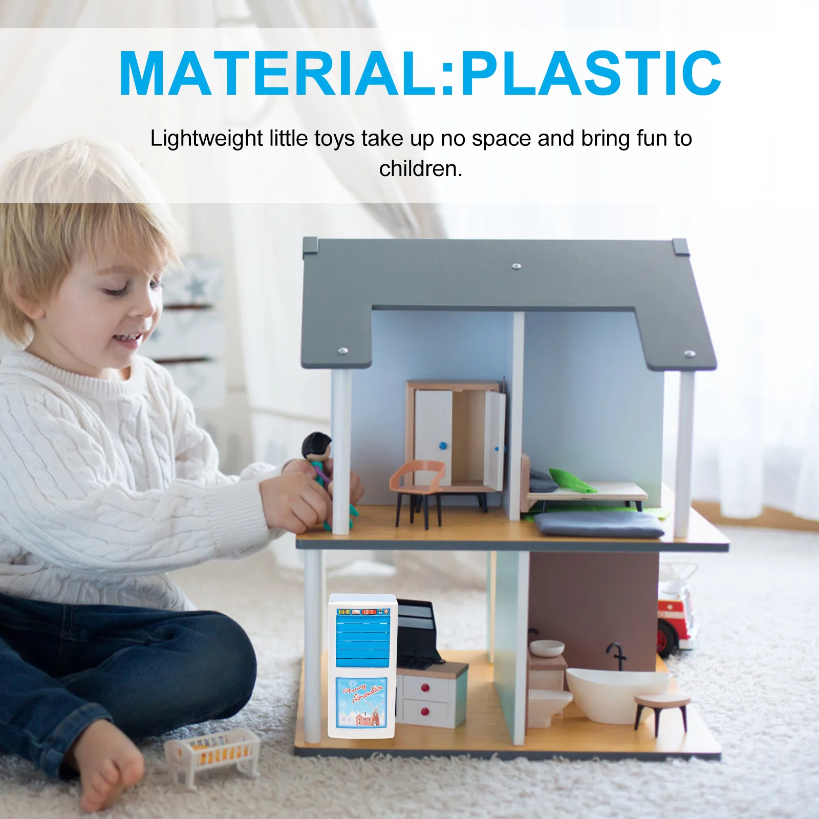 模擬ミニエアコンおもちゃクリエイティブキッズ教育いたずら物理学家電おもちゃ子供プレイキッチンプラスチック楽しい