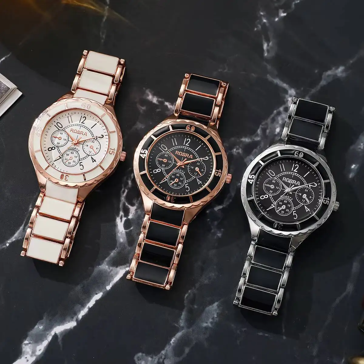 ساعات رجال الأعمال الفاخرة موضة العربية الهاتفي الرجال التناظرية كوارتز ساعة اليد ساعة Reloj Hombre (بدون صندوق)