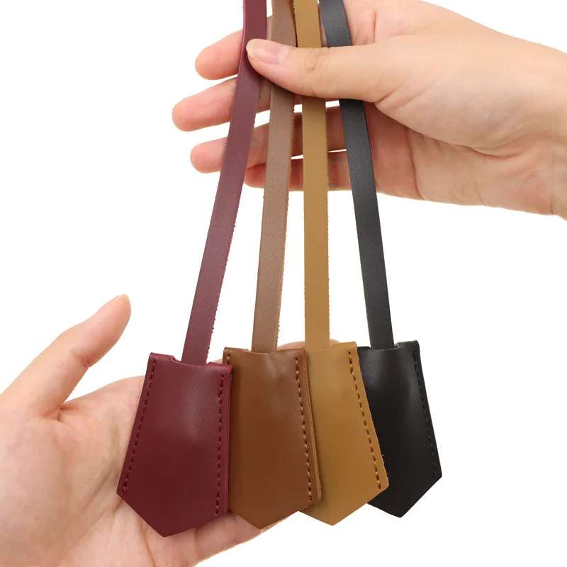 New Luggage Identification Small Tag Key Tag Genuine Leather Bag Charm Decorativa Gift Vegetable Leather Hang Tag