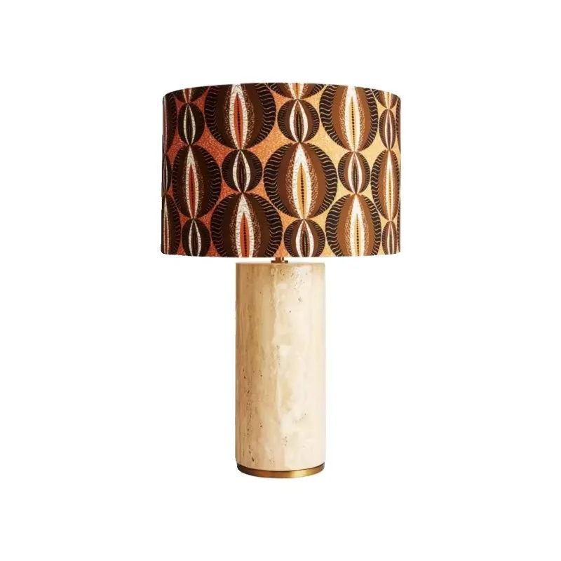 Natural travertine decorative table lamp pastoral bedside table lamp