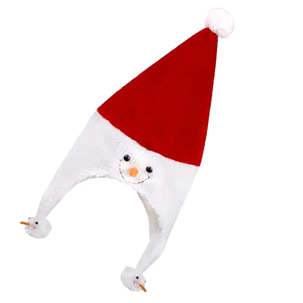 

Funny Snowman Christmas Hat Soft Santa Claus Xmas Party Favor Costume Decoration Hat Santa Hats Christmas Hats