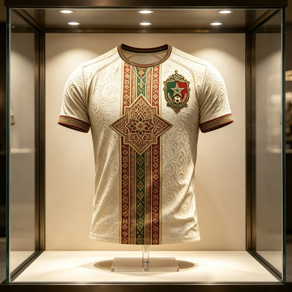 Morocco 2026 Concept Home Football Shirt Fans Surrounding 3D Printed Breathable Quick Drying Light and Thin Family Kids Tees