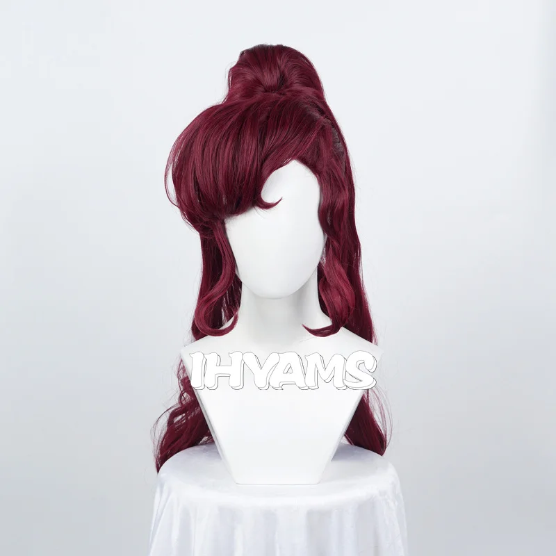 Princess Megara Cosplay Wig Hercules Meg Long Red Synthetic Hair for Adult + Wig Cap
