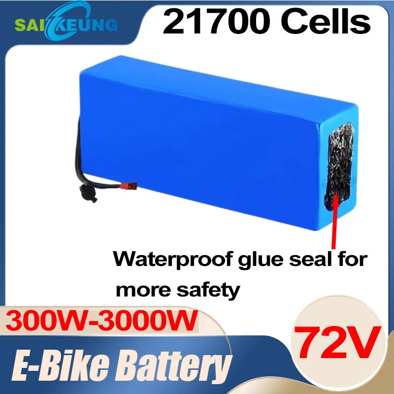 72v Battery 60ah 20ah 30ah 40 50 ah 300w-3000w High Power 84V Electric Bike Motor Scooter Ebike 21700 Batterie Pack with charger