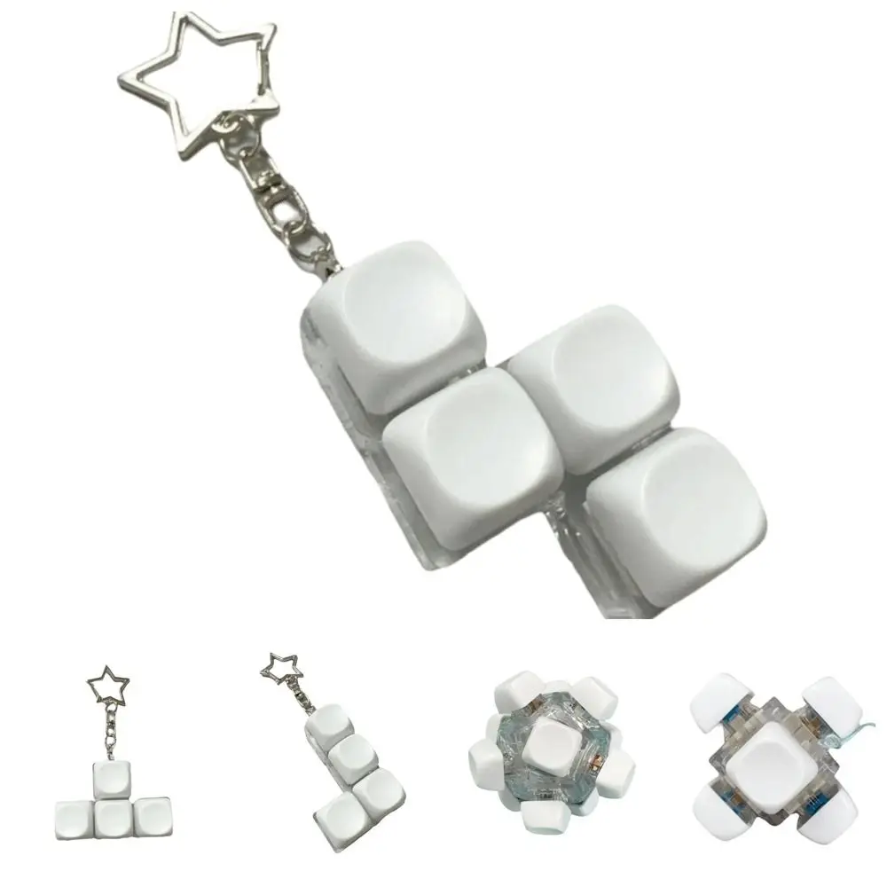 편안한 4/6/12 키 핀치 장난감 키 버튼 키캡 Fidget 키 체인 DIY 키보드 시간 클리커 장난감 성인