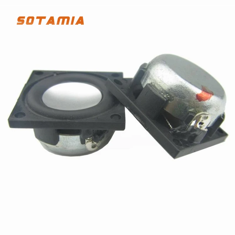 SOTAMIA 2Pcs 1" Inch Speakers 23MM 24MM Mini Speaker 4 Ohm 2W 8 Ohm 2W Full Range Loudspeaker Sound Music Speaker Home Theater