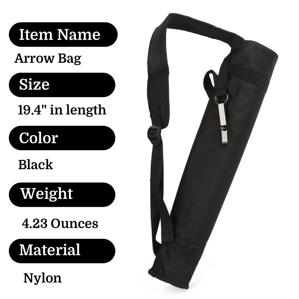 Archery Arrow Quiver Backpack Bag Holder Back-Side Hip Wear Options Hunting for Traditional Recurve Compound Bow Accessory