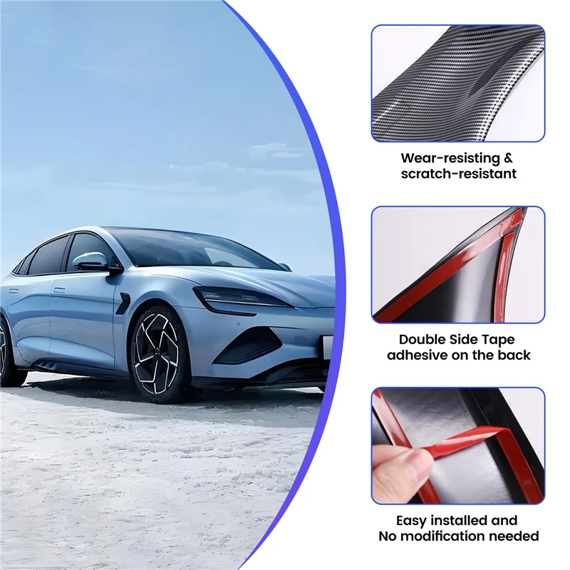 

AB56-4PCS Inside Door Sill Guards Door Sill Entry Guard Decor Carbon Fiber Color For BYD Seal / BYD ATTO 4