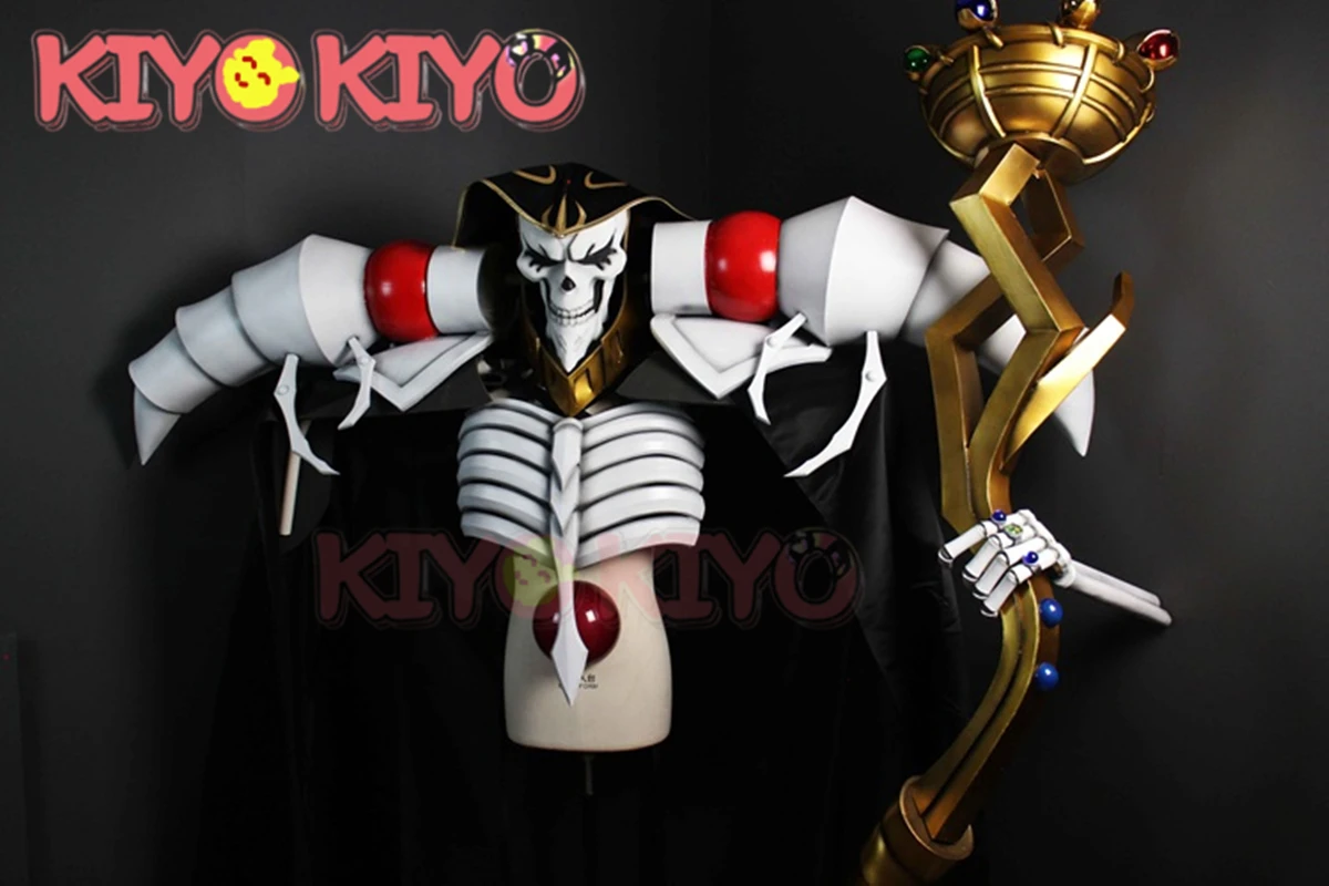 KIYO-KIYO anime cosplays overlord ainz ooal vestido cosplay traje amores adereços feito sob encomenda tamanho de alta qualidade