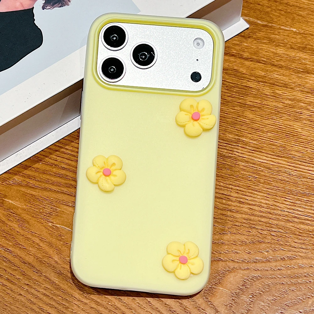 Colorful 2 IN 1 Cute Dopamine Flower Phone Case For iPhone 17 Pro Max 16 15 14 13 12 11 Pro Max 16E 17Air X XS XR 7 8 Plus Cover view 2