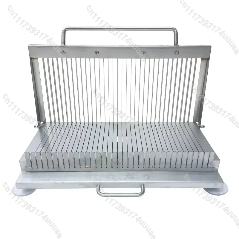 Manual Hand Pressure Food Slicer Thickened Stainless Steel Double Blade Cutter for Cooked Meat Vegetables Kitchen Gadget