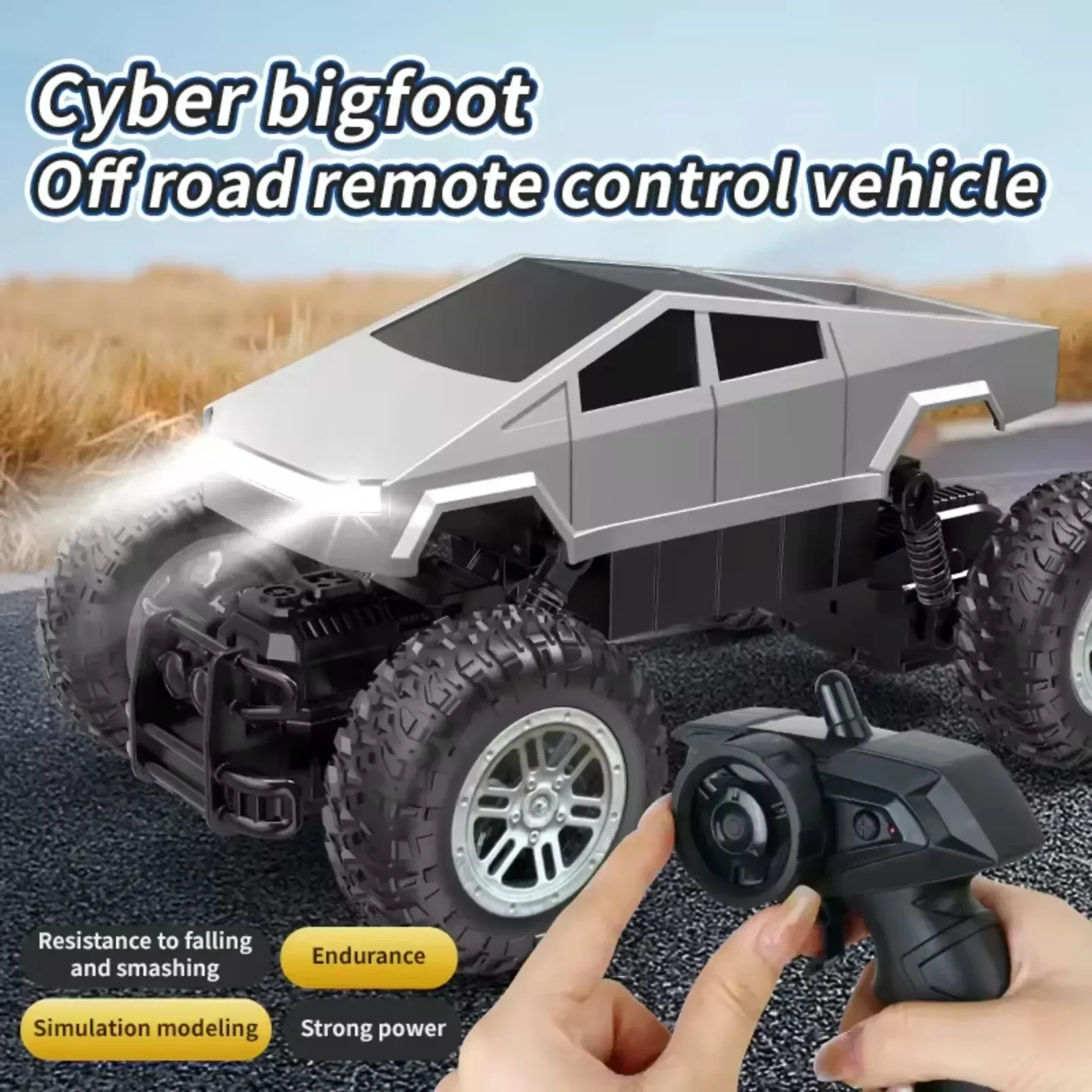 Cybertruck RC Car Kids Toys for kid Remote Control Car Amphibious Truck 4WD All Terrain Off-Road Pickup1:16 Scale 2.4GHZ - Detail 1