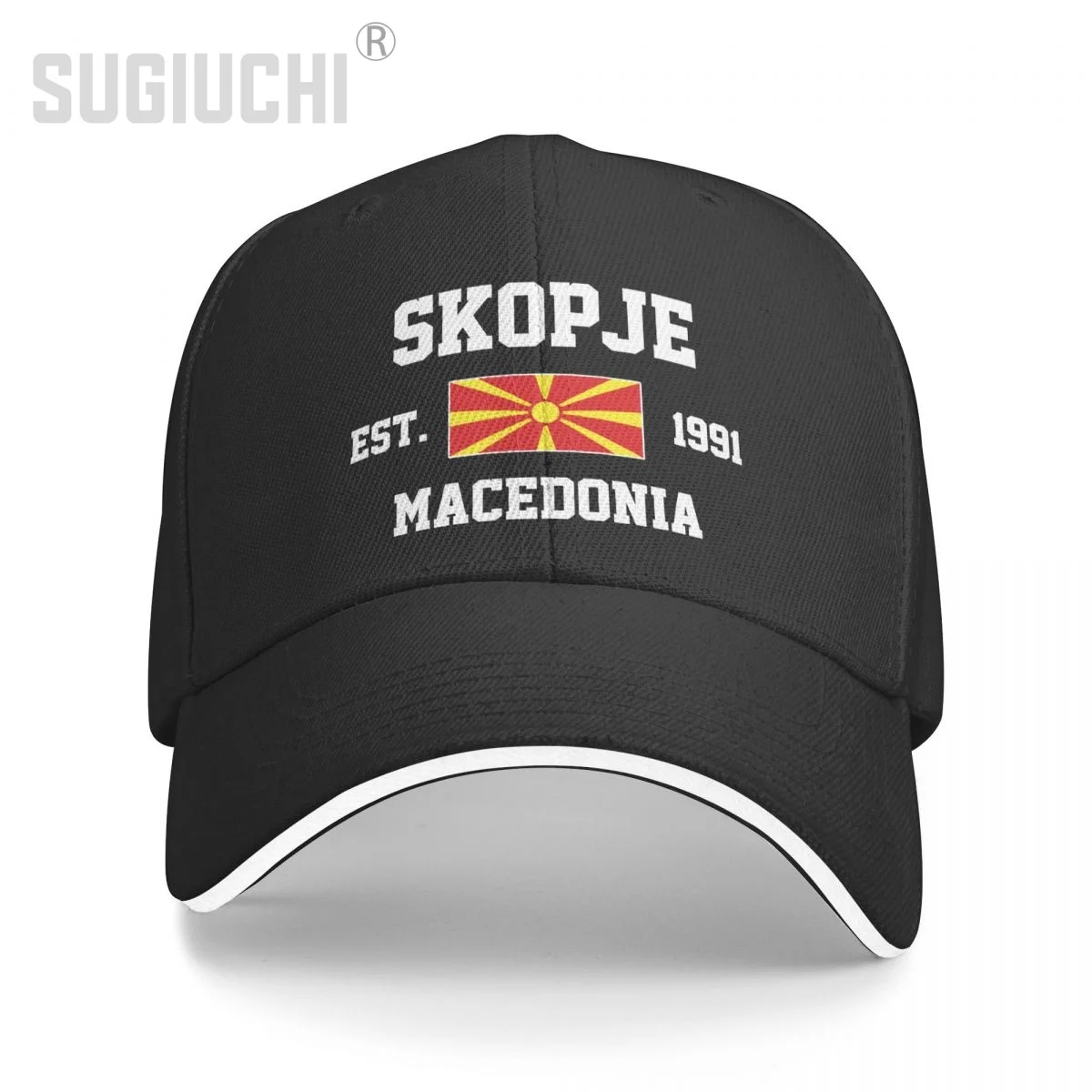 Baseball Cap North Macedonia EST.1991 Skopje Capital Men Women Unisex Hip Hop Sandwich Caps Snapback Golf Hat Fishing