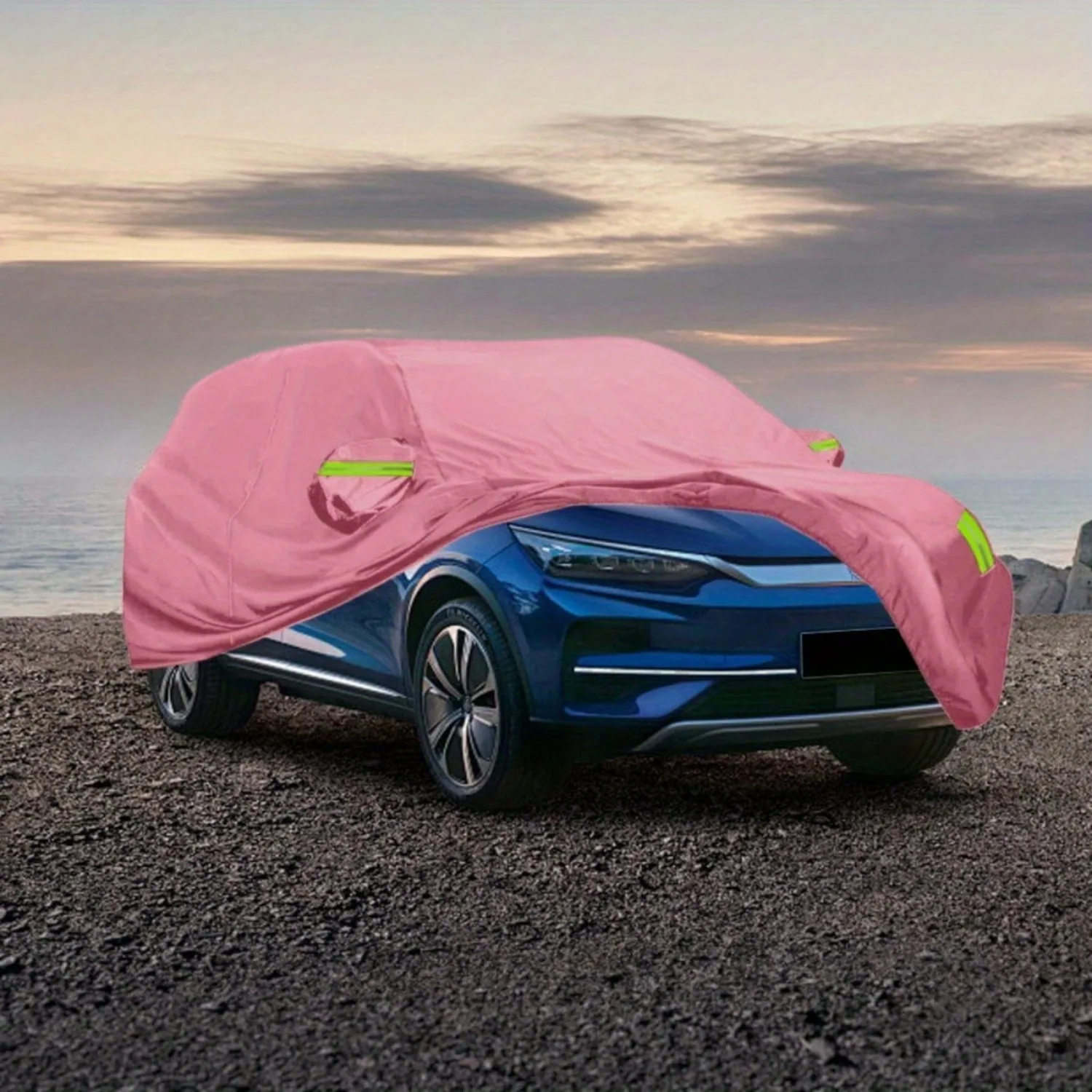 

Чехол для автомобиля SUV из розовой оксфордской ткани, устойчивый к замерзанию, защита от солнца без выцветания, простая и быстрая установка!