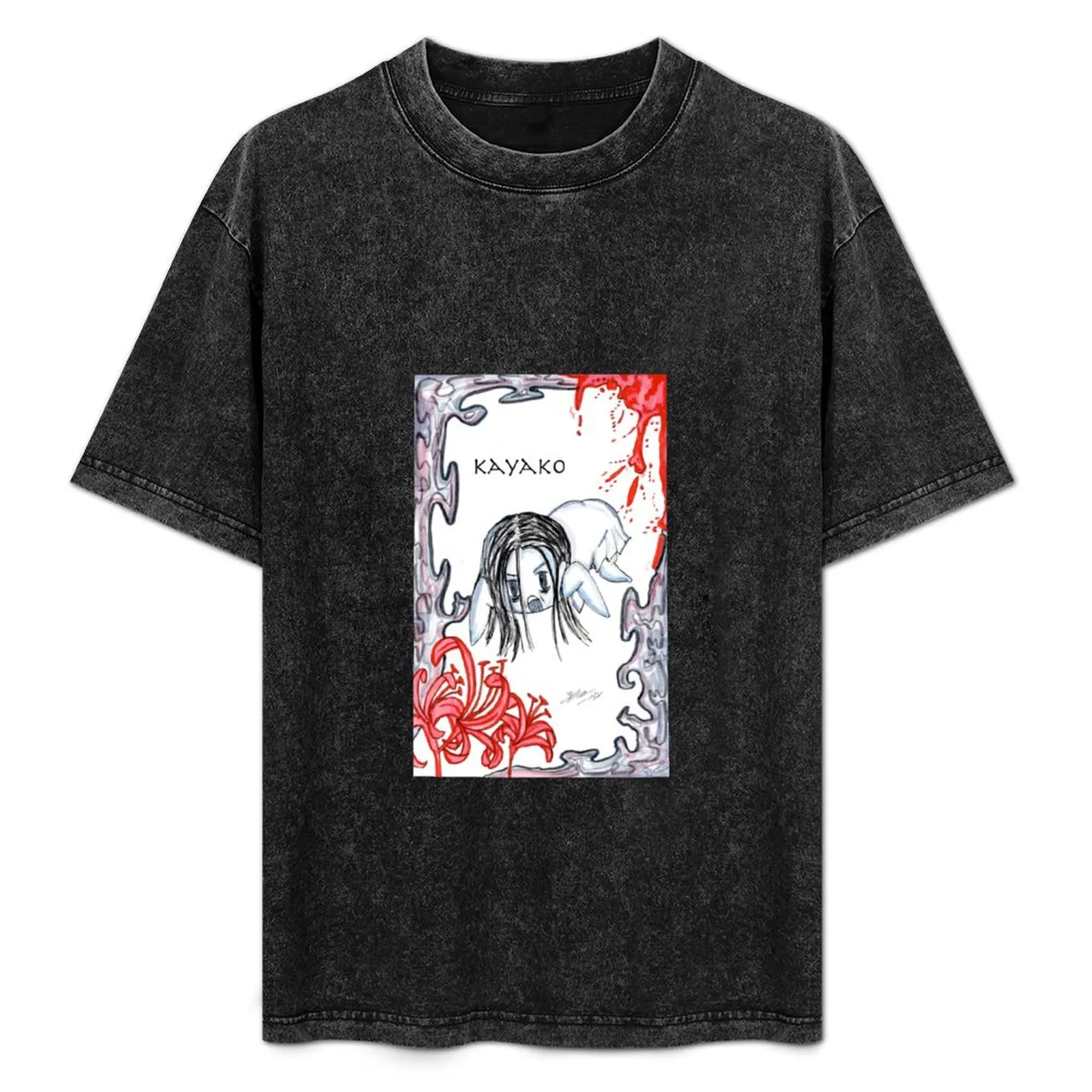 

Kayako - Blood T-Shirt plain graphics vintage anime shirt plus size men clothing