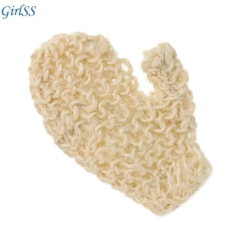 Natural Body Scrub Glove Woven Sisal Fiber For Daily Shower Use Skin Renewals And Massage Therapy T4MB