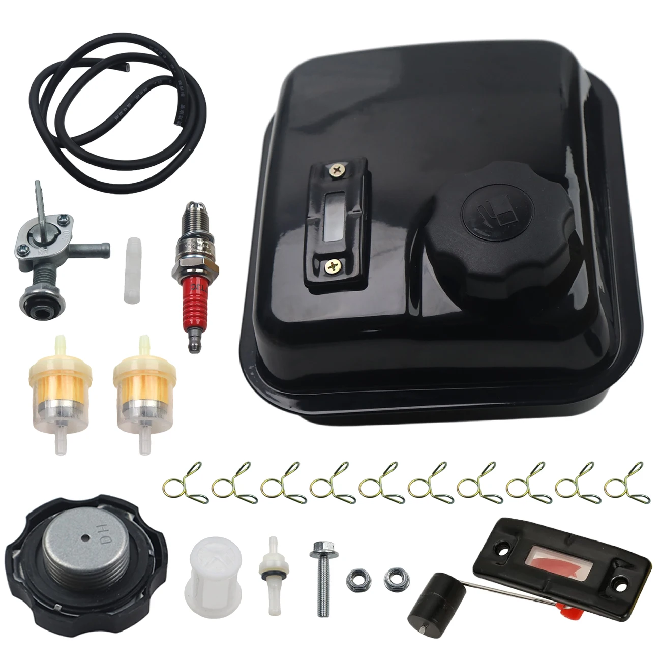 Upgraded Gas Fuel Tank Kit For GX160 GX200 Predator 212CC Hemi Mini Bike Go Kart