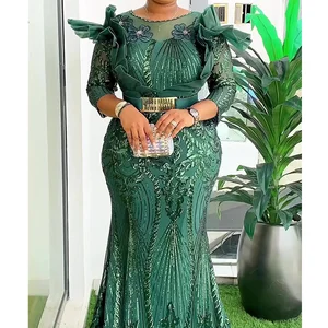 بالإضافة إلى حجم فساتين السهرة للنساء الترتر الأفريقي الفاخر اللباس الأنيق تركيا حفل زفاف فستان طويل أنقرة ملابس المرأة أفضل 6 فستان حفل أفريقي للمبيعات - رقم 5