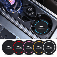 2pcs Car Silicone Coaster Non-Slip Mat Water Cup Pad for Jaguar XFL XEL E-PACE F-PACE F-TYPE XJ I-PACE XE XK C-X75 X-X16 X-TYPE