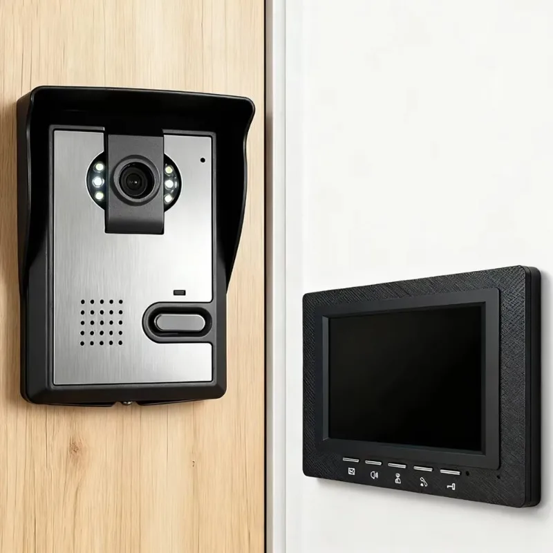 Wireless Video Doorbell Intercom 4-wire Intercom Video Waterproof Two-way Video Doorbell Intercom