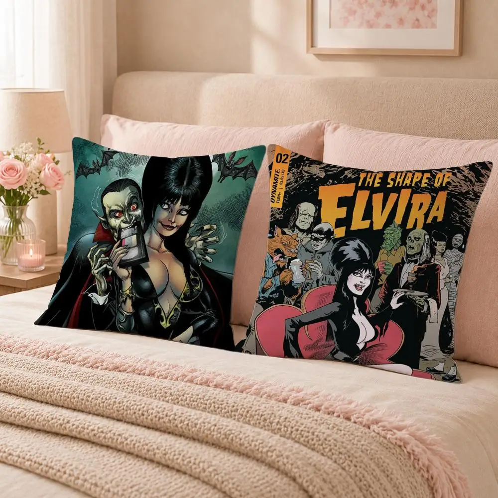 Horror Icon E-Elvira, Mistress of the DarkS Cushion Cover Double-Sided Printed Pillow Cover Hypoallergenic Dust-Mite Proof