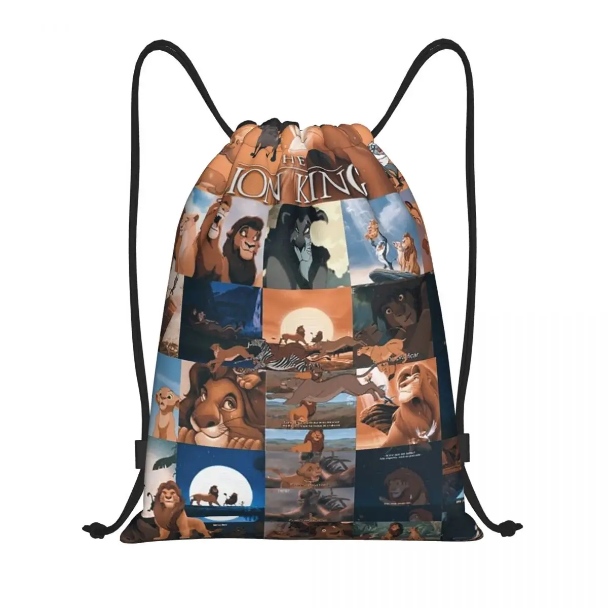 Custom The Lion King Drawstring Bag Women Men Portable Gym Sports Sackpack Shopping Storage Backpacks