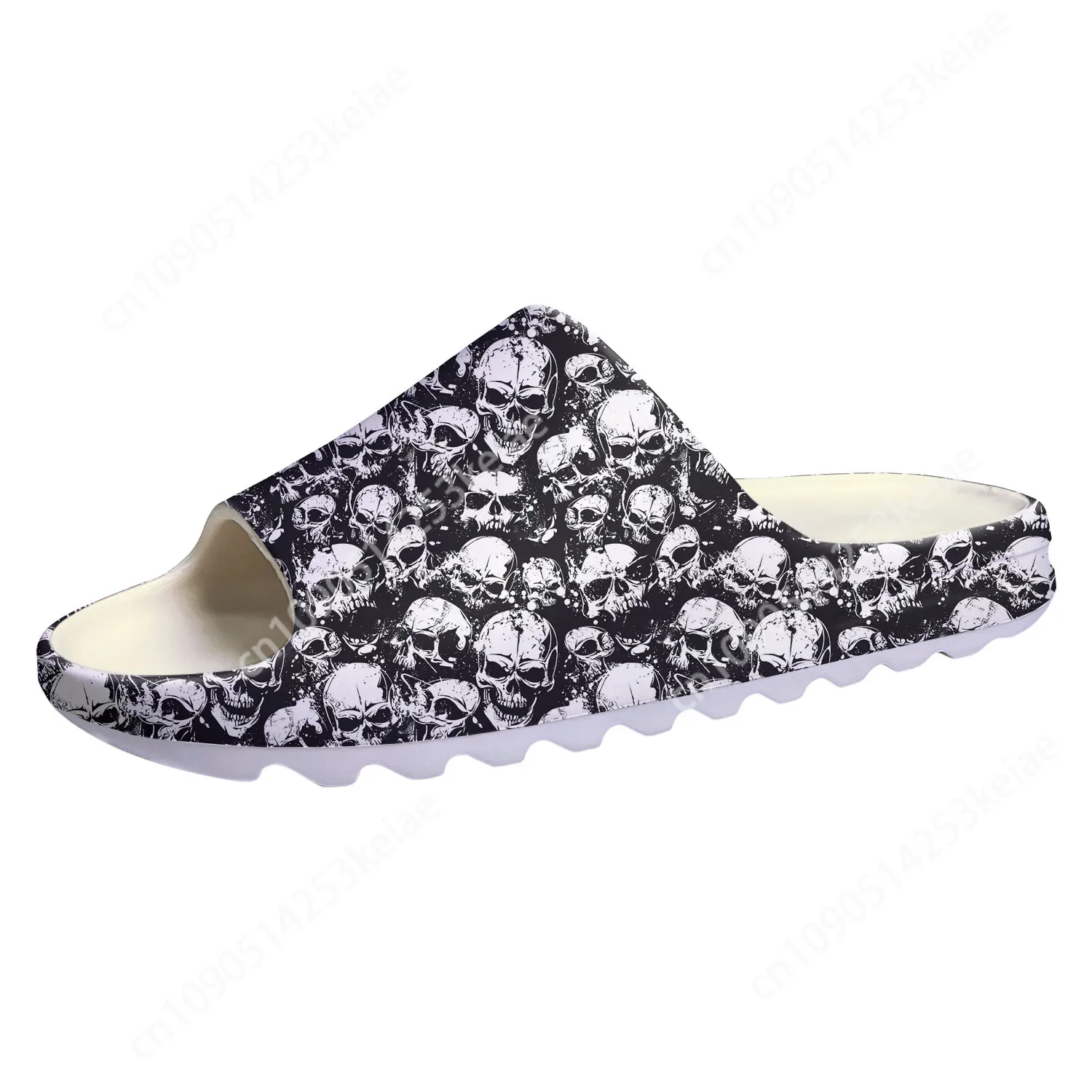 SKull PAisley Gothic Goth Punk Soft Sole Sllipers Home Clogs Customized Step On Water Shoes Mens Womens Teenager Step in Sandals