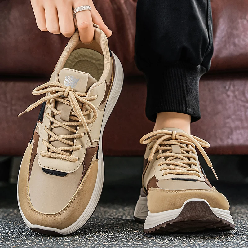 

Low Top Men Leisure Shoes Large Air Holes Heat Dissipation Flexible Sole for Office Use and Light Daily Sports Exercise
