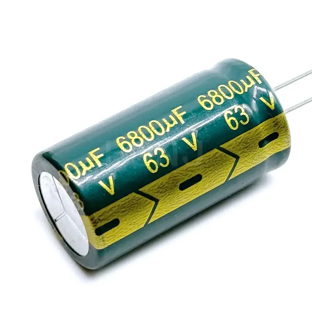 2PCS 6800uF 63V Aluminum Electrolytic Capacitor 22x40mm Low ESR High Frequency 63WV 6800MFD 63VDC 63V6800uF 6800uF63V ±20%