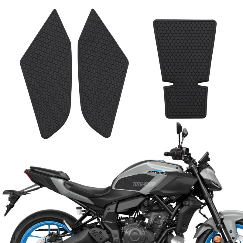 Motorcycle Tank Pad Sticker Side Tank Pad Anti Scratch Decal Accessories MT07 Rubber Non-slip Sticker For Yamaha MT-07 2025
