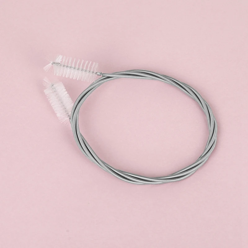 ABKV-French Horn Trombone Trumpet Cleaning Kit Stainless Steel Nylon Brush Musical Instrument Cleaning Brush