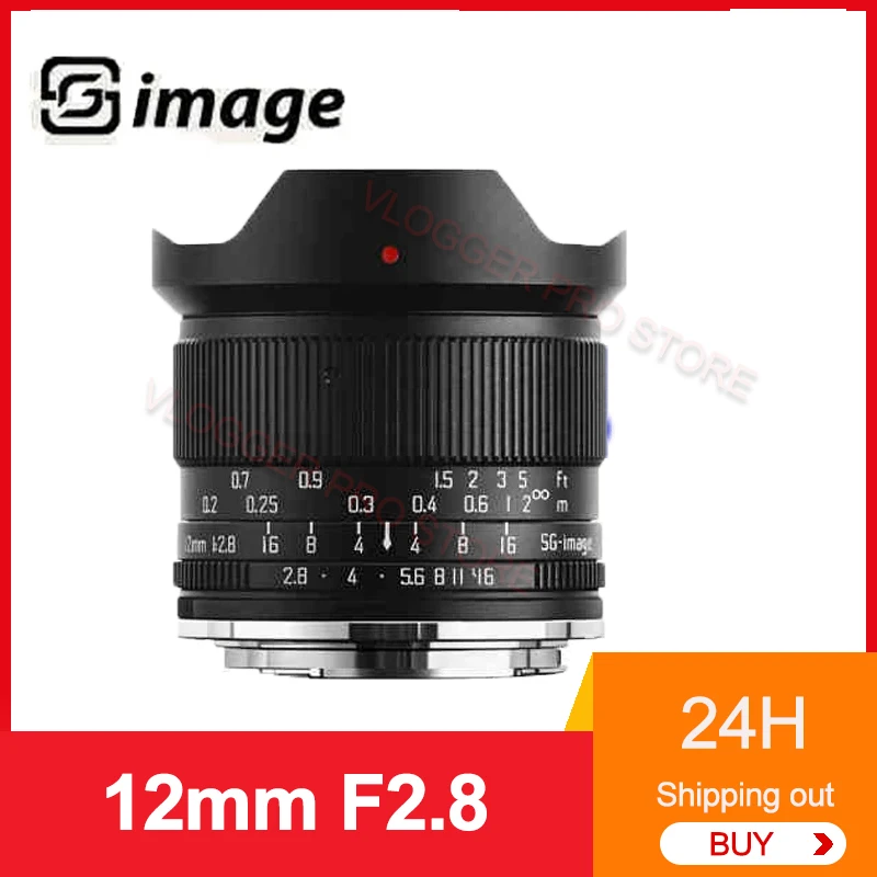 SGimage 12mm F2.8 MF Ultra Wide Angle Prime Lens For Sony E ZVE10 Fuji XF Canon EOS-M Canon RF Nikon Z Micro 4/3 mount Cameras