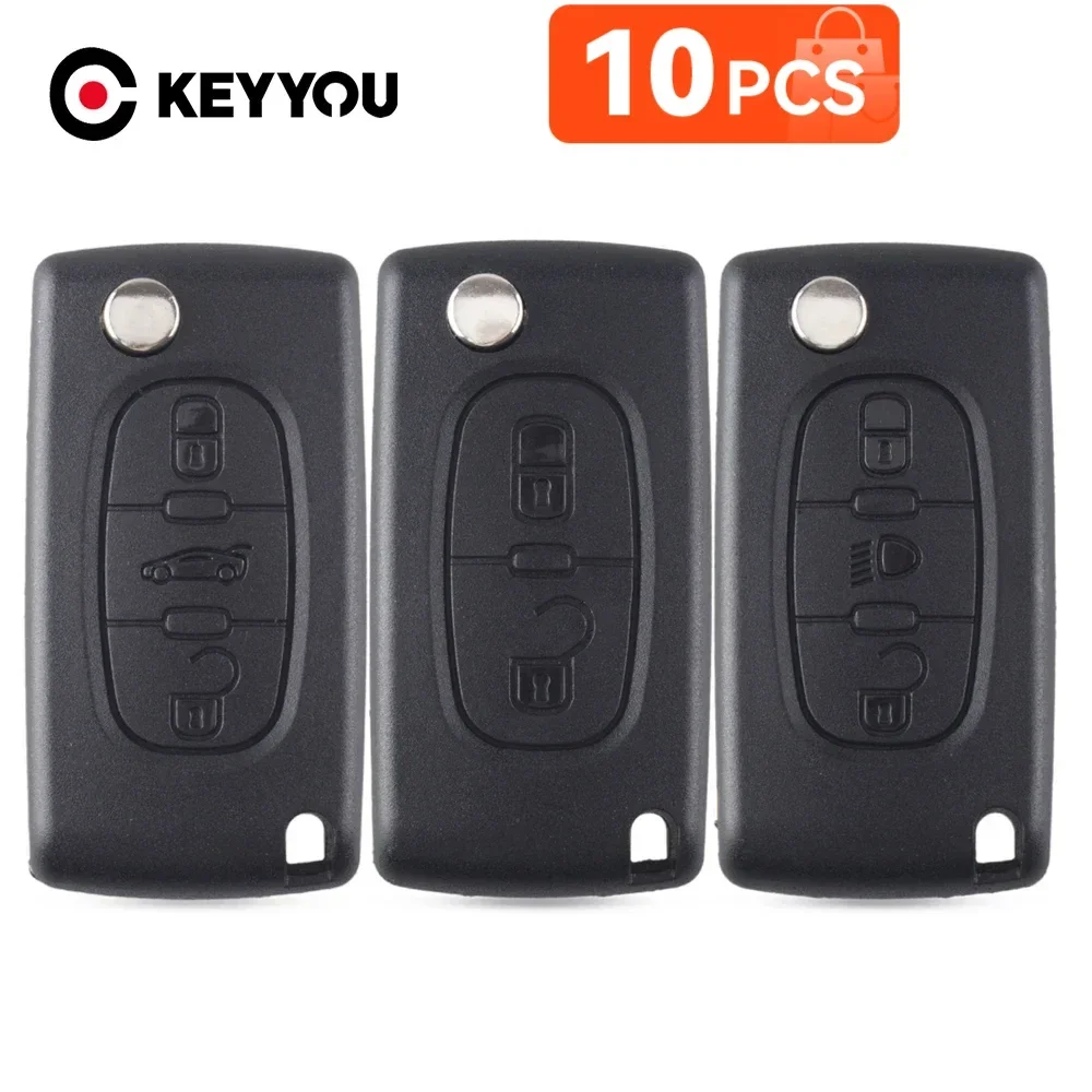 

Dandkey 10 шт. для Peugeot 306 407 807 Partner для Citroen Coupe C2 C4 C5 C6 Berlingo Xsara CE0523 0536 модифицированный корпус дистанционного ключа