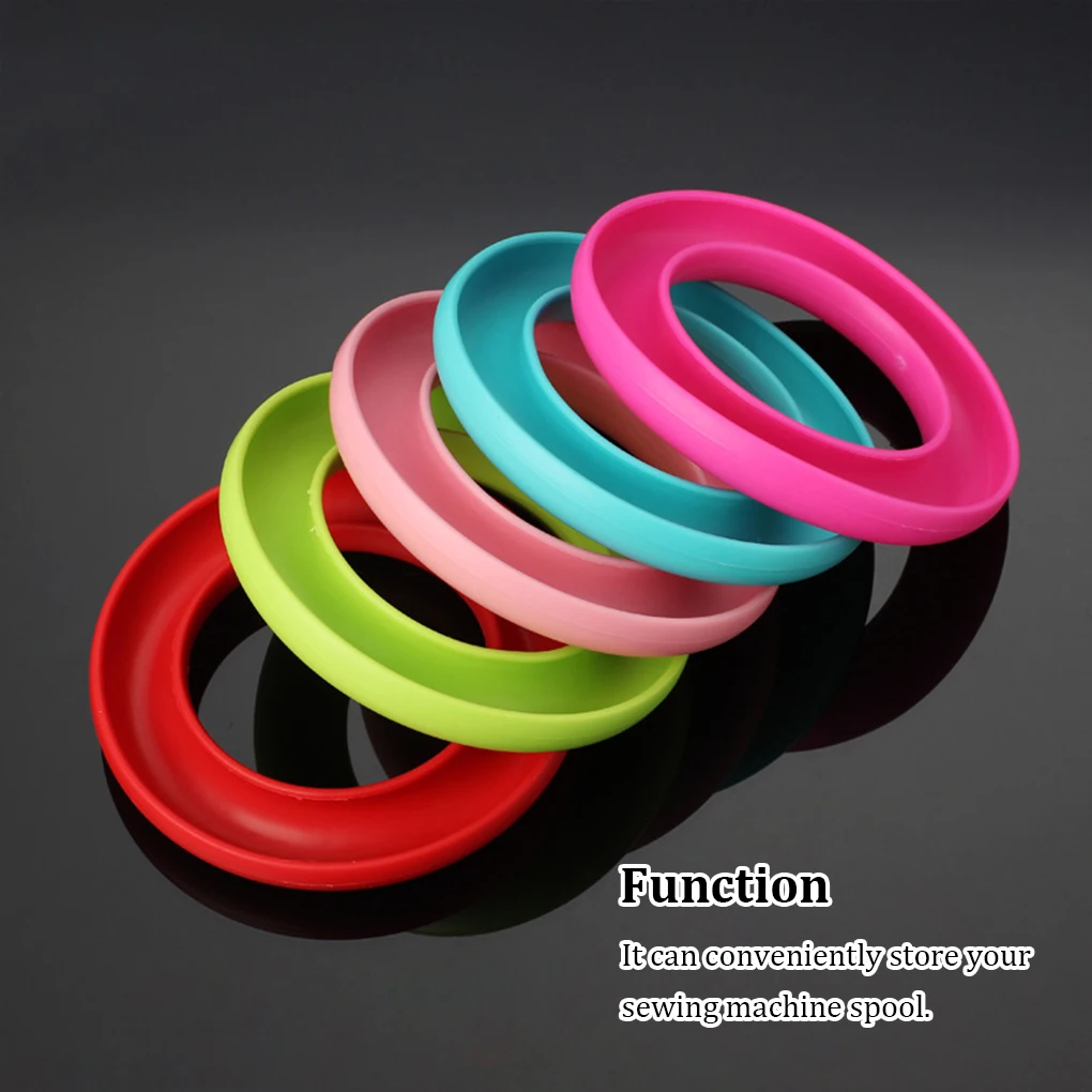 2pcs Bobbin Holder Plastic Round Lightweight Bobbins Storage Box Rubber Ring Sewing Needles Saver Sewing Tools Rose