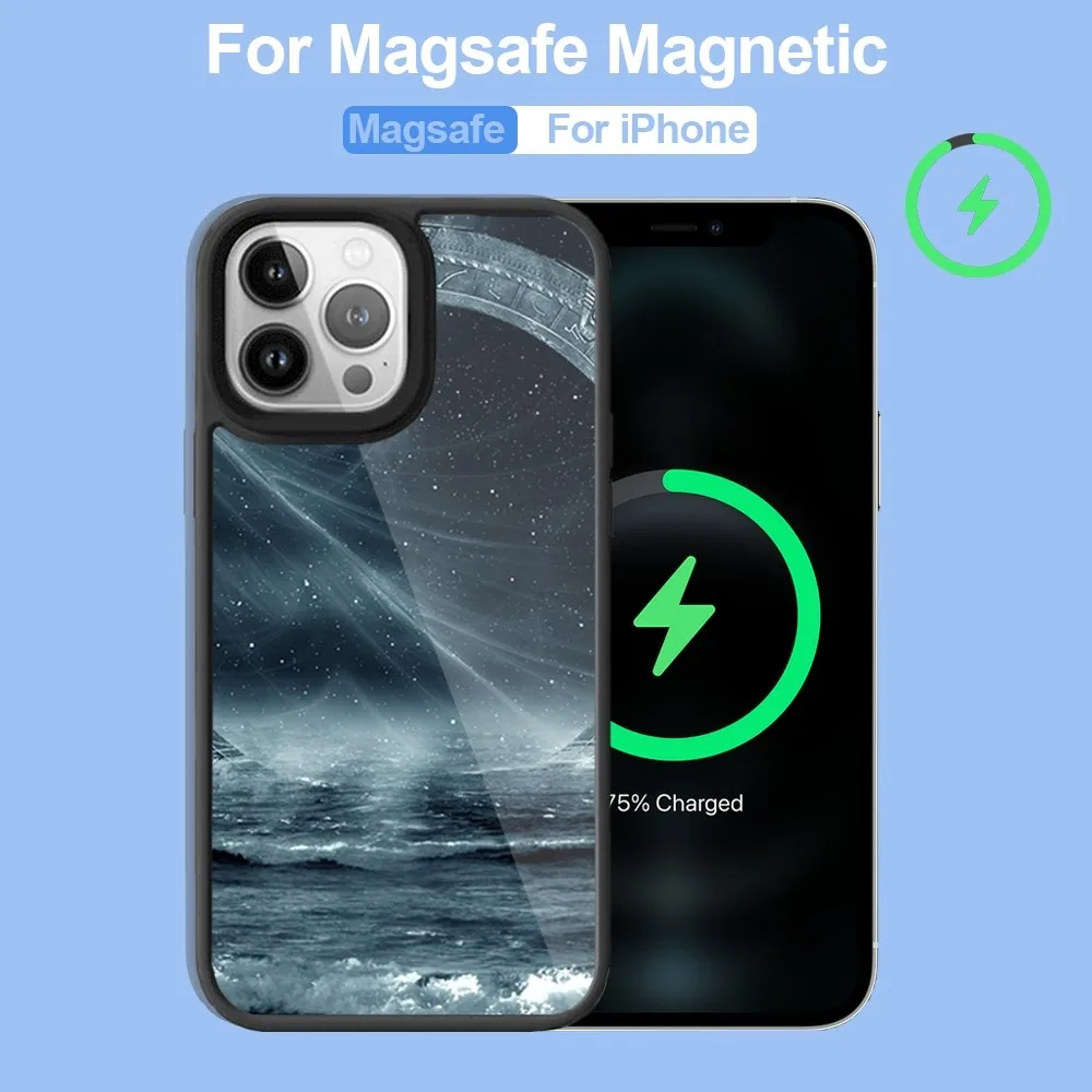 Stargate Atlantis  Phone Case For iPhone 14 13 12 11 15 Pro Max Plus Mini Magsafe Wireless Charge Cover