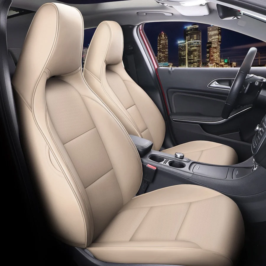 Car Special Seat Cover Front Row 2 Seats For Mercedes-Benz A-Class hatchback 2013-2018，GLA 2014-2019 SUV Interior Accessories