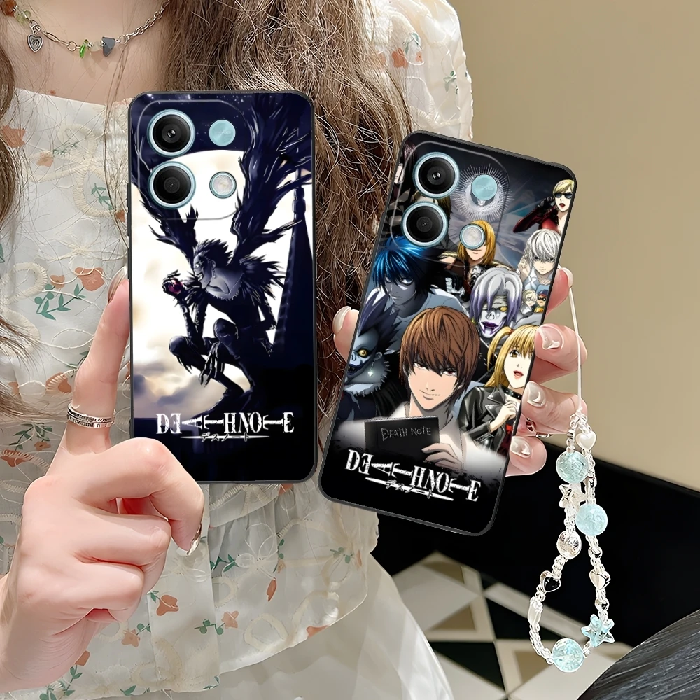 Death Note Ryuk Mobile Cell Phone Case for Xiaomi POCO M6 M5 M4 M3 X6 X5 X4 X3 F6 F5 F4 F3 F2 C40 Pro GT 5G Black Cover Shell